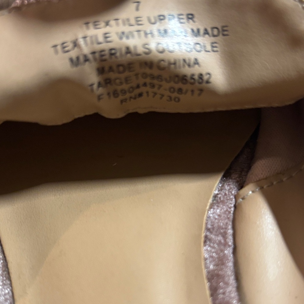 Merona Women's pale pink Velvet Mules with Silver Chain 7 - Picture 7 of 7